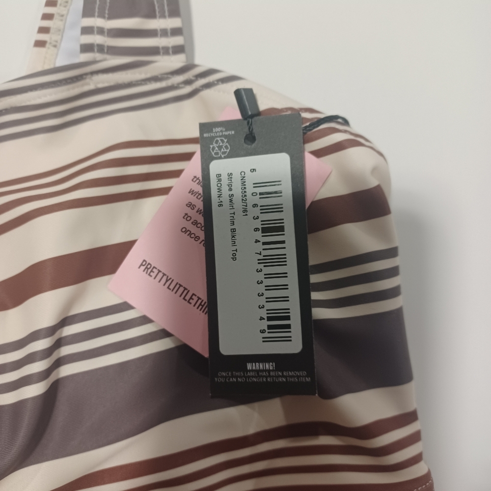 PrettyLittleThing Striped Bikini with Ring Accents - Picture 5 of 6